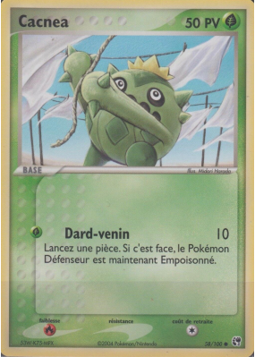 Carte Pokémon Cacnea 58/100 Commune Tempête de sable