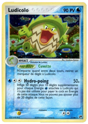 Carte Pokémon Ludicolo 7/100 Holographique Tempête de sable