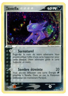 Carte Pokémon Tenefix 10/100 Holographique Tempête de sable