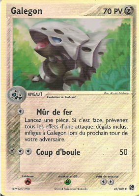 Carte Pokémon Galegon 41/100 Peu commune Tempête de sable