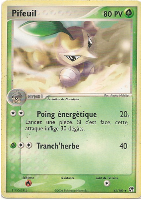 Carte Pokémon Pifeuil 48/100 Peu commune Tempête de sable