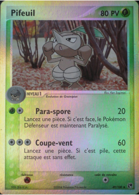 Carte Pokémon Pifeuil 49/100 Peu commune Tempête de sable