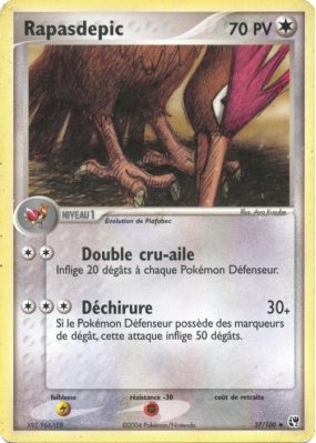 Carte Pokémon Rapasdepic 37/100 Peu commune Tempête de sable