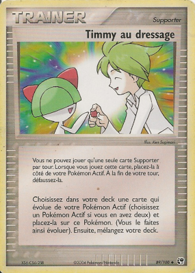 Carte Pokémon Timmy au dressage 89/100 Peu commune Tempête de sable