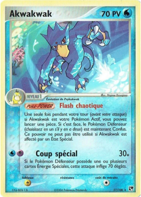 Carte Pokémon Akwakwak 17/100 Rare Tempête de sable