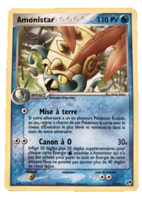 Carte Pokémon Amonistar 19/100 Rare Tempête de sable