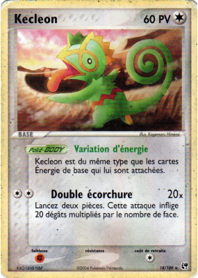 Carte Pokémon Kecleon 18/100 Rare Tempête de sable