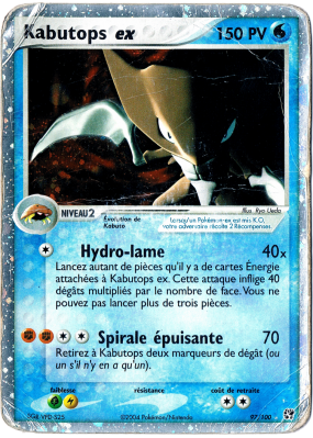 Carte Pokémon Kabutops ex 97/100 Ultra Rare Tempête de sable