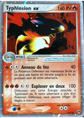 Carte Pokémon Typhlosion ex 99/100 Ultra Rare Tempête de sable