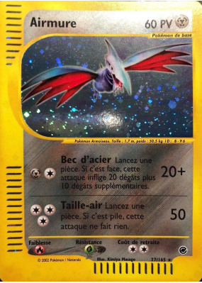 Carte Pokémon Airmure 27/165 Holographique Expedition