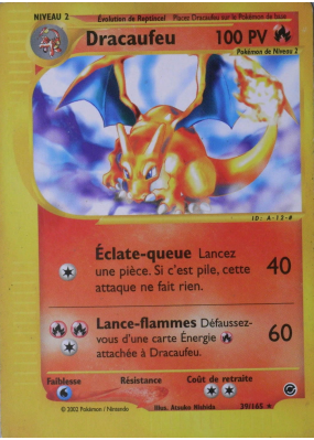 Carte Pokémon Dracaufeu 39/165 Rare Expedition