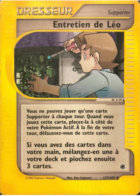 Carte Pokémon Entretien de Léo 137/165 Peu commune Expedition