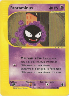 Carte Pokémon Fantominus 109/165 Commune Expedition