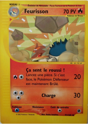 Carte Pokémon Feurisson 91/165 Peu commune Expedition