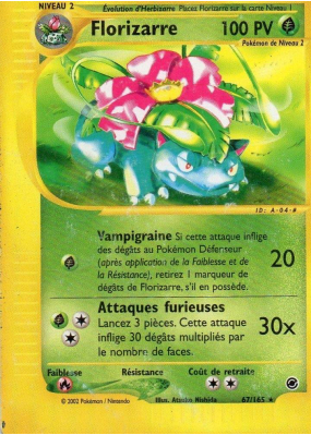 Carte Pokémon Florizarre 67/165 Rare Expedition