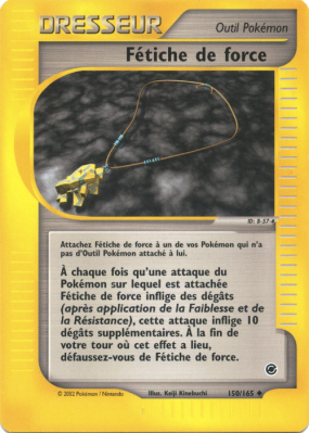 Carte Pokémon Fétiche de force 150/165 Peu commune Expedition