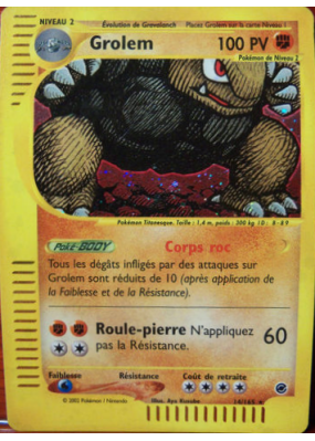 Carte Pokémon Grolem 14/165 Holographique Expedition