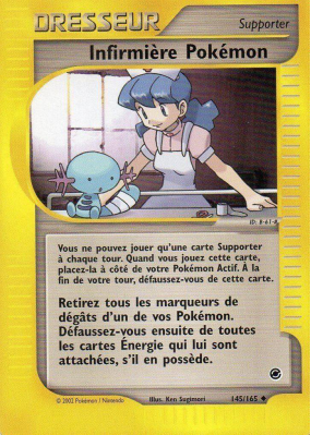 Carte Pokémon Infirmière Pokémon 145/165 Peu commune Expedition