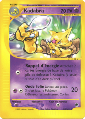 Carte Pokémon Kadabra 84/165 Peu commune Expedition