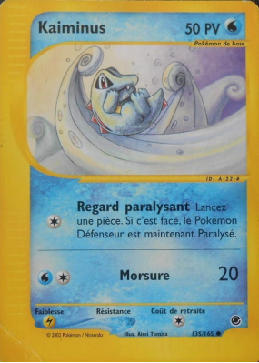 Carte Pokémon Kaiminus 135/165 Commune Expedition
