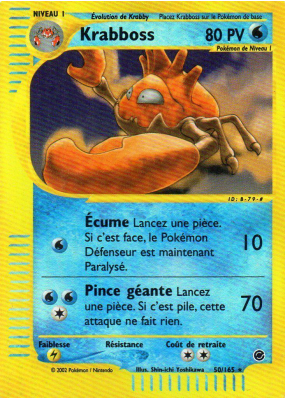 Carte Pokémon Krabboss 50/165 Rare Expedition