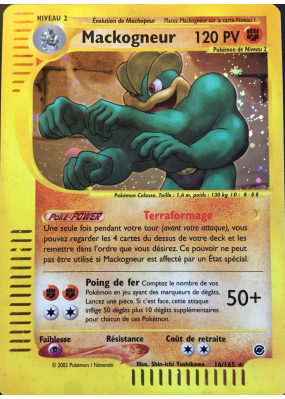 Carte Pokémon Mackogneur 16/165 Holographique Expedition