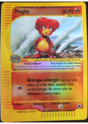 Carte Pokémon Magby 17/165 Holographique Expedition