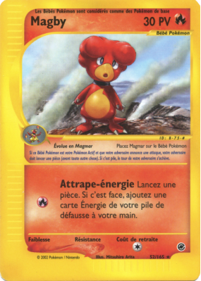 Carte Pokémon Magby 52/165 Rare Expedition