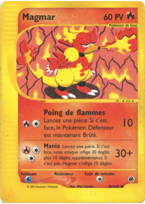 Carte Pokémon Magmar 86/165 Peu commune Expedition