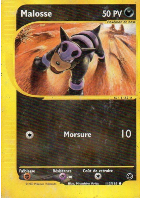 Carte Pokémon Malosse 113/165 Commune Expedition