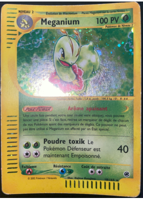 Carte Pokémon Meganium 18/165 Holographique Expedition