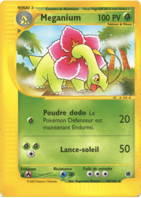 Carte Pokémon Meganium 53/165 Rare Expedition