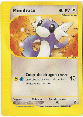 Carte Pokémon Minidraco 107/165 Commune Expedition