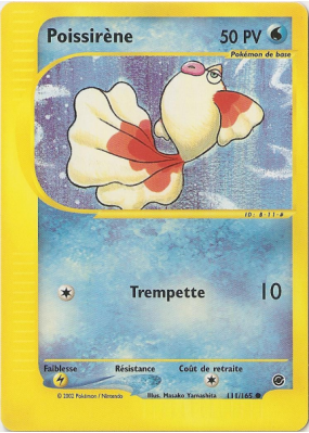 Carte Pokémon Poissirène 111/165 Commune Expedition