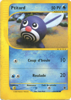 Carte Pokémon Ptitard 125/165 Commune Expedition