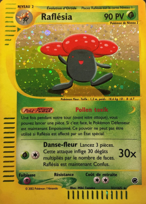 Carte Pokémon Raflésia 31/165 Holographique Expedition