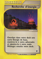 Carte Pokémon Recherche d'énergie 153/165 Peu commune Expedition