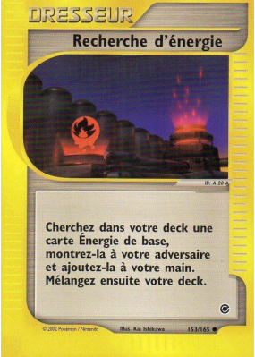 Carte Pokémon Recherche d'énergie 153/165 Peu commune Expedition