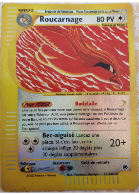 Carte Pokémon Roucarnage 23/165 Holographique Expedition