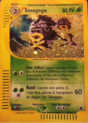 Carte Pokémon Smogogo 32/165 Holographique Expedition
