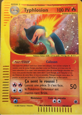 Carte Pokémon Typhlosion 28/165 Holographique Expedition