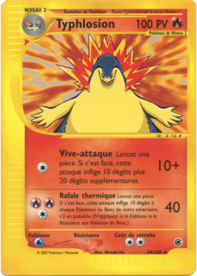 Carte Pokémon Typhlosion 64/165 Rare Expedition