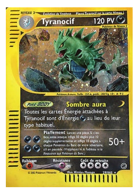 Carte Pokémon Tyranocif 29/165 Holographique Expedition