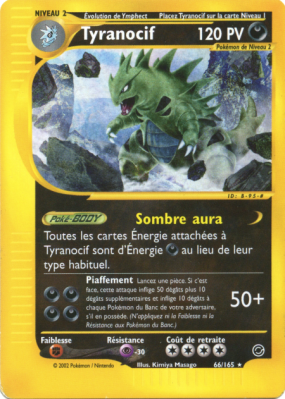 Carte Pokémon Tyranocif 66/165 Rare Expedition