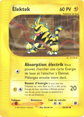 Carte Pokémon Élektek 76/165 Peu commune Expedition
