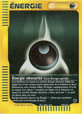 Carte Pokémon Énergie obscurité 158/165 Rare Expedition