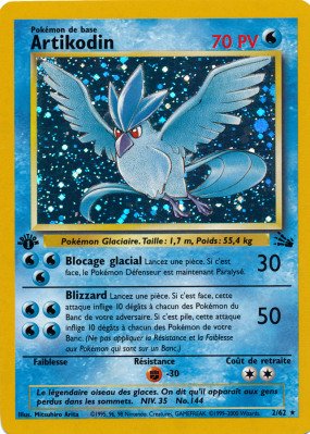 Carte Pokémon Artikodin 2/62 Holographique Fossile (JCC)