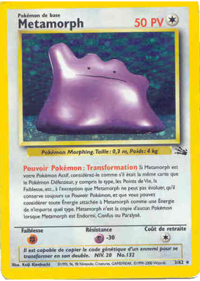 Carte Pokémon Metamorph 3/62 Holographique Fossile (JCC)