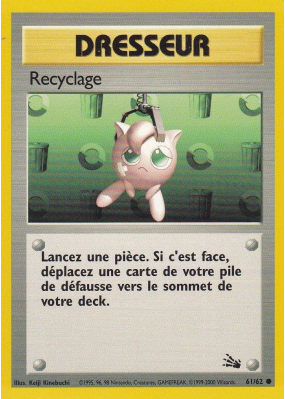 Carte Pokémon Recyclage 61/62 Commune Fossile (JCC)