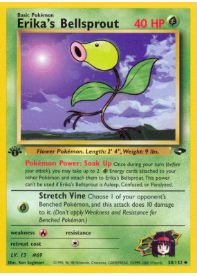 Carte Pokémon Erika's Bellsprout 38/132 Peu commune Gym Challenge